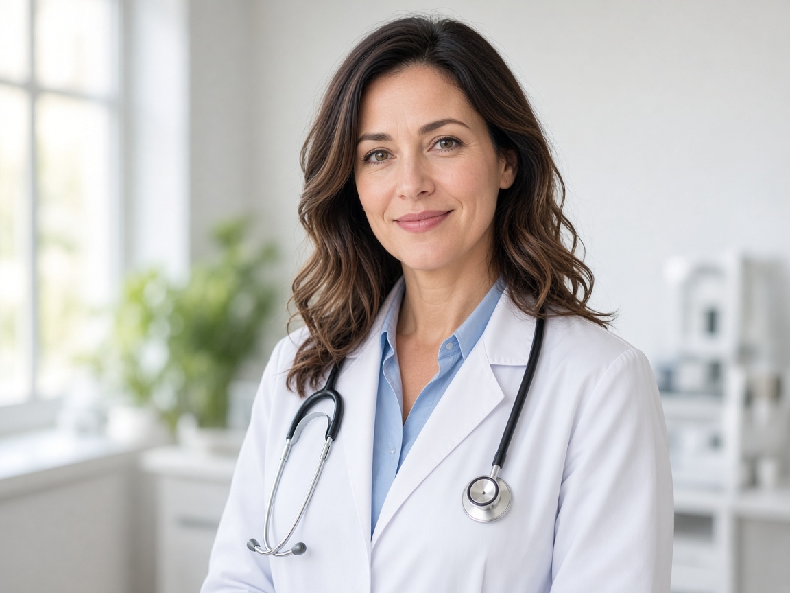 Medical professional in a white coat